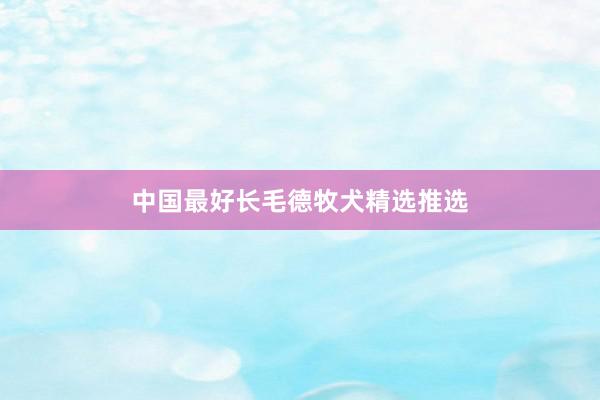 中国最好长毛德牧犬精选推选